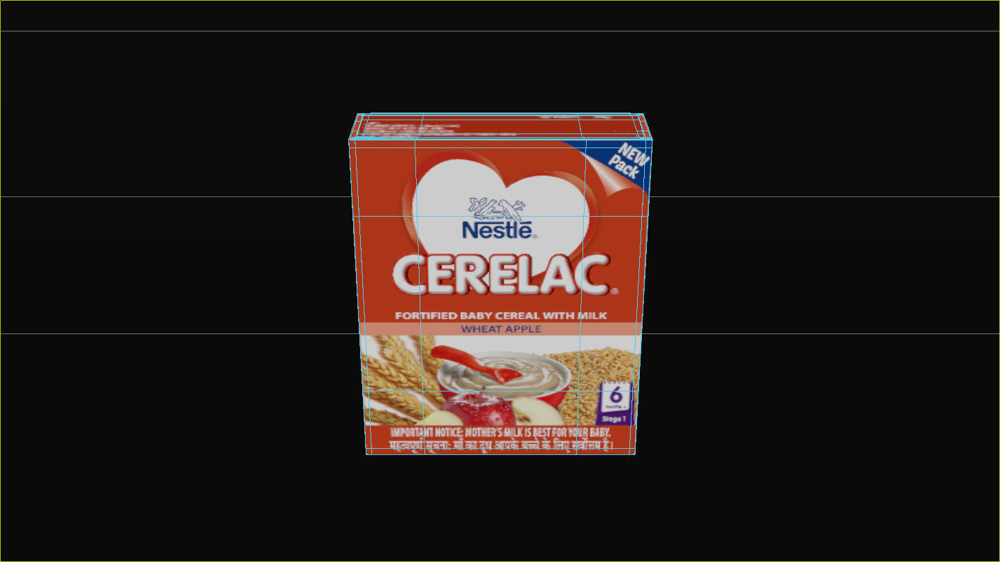 Nestle Wheat Apple stage-1 Cereal Box 3D model carton packaging 3D model_8