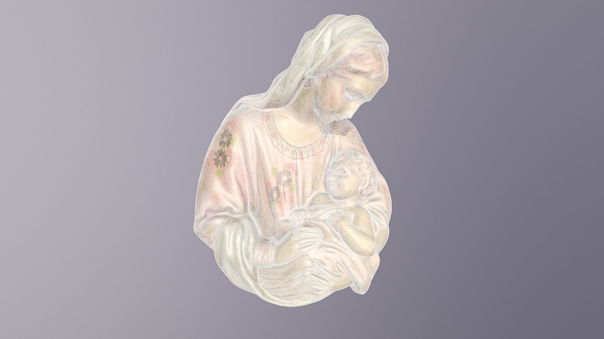 Mary with baby Jesus high-poly 3D model_14