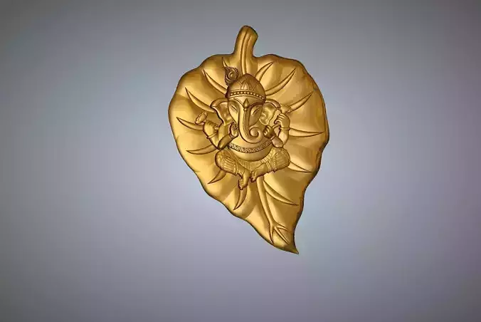 Ganesha in form of leaf