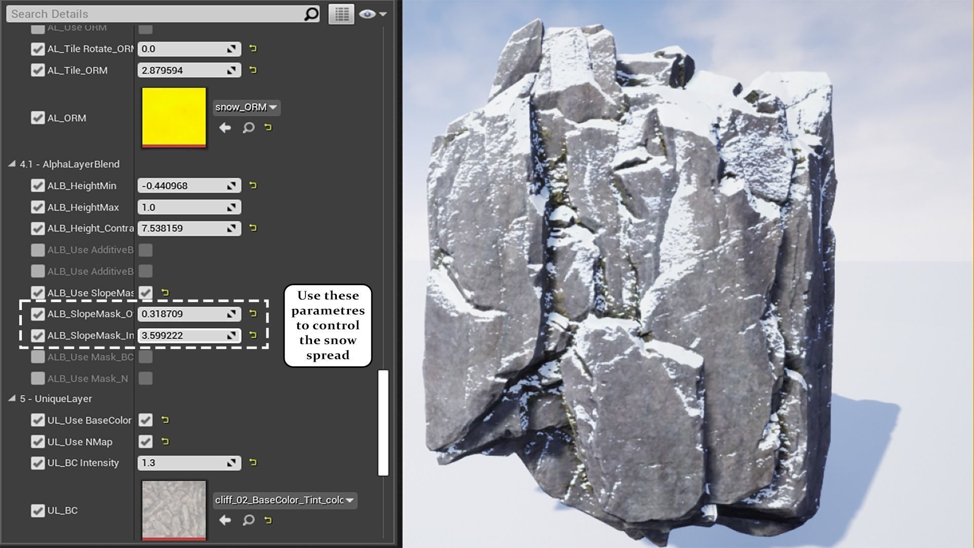 Modular Realistic Looking Cliffs and Rocks UE Low-poly 3D model_20