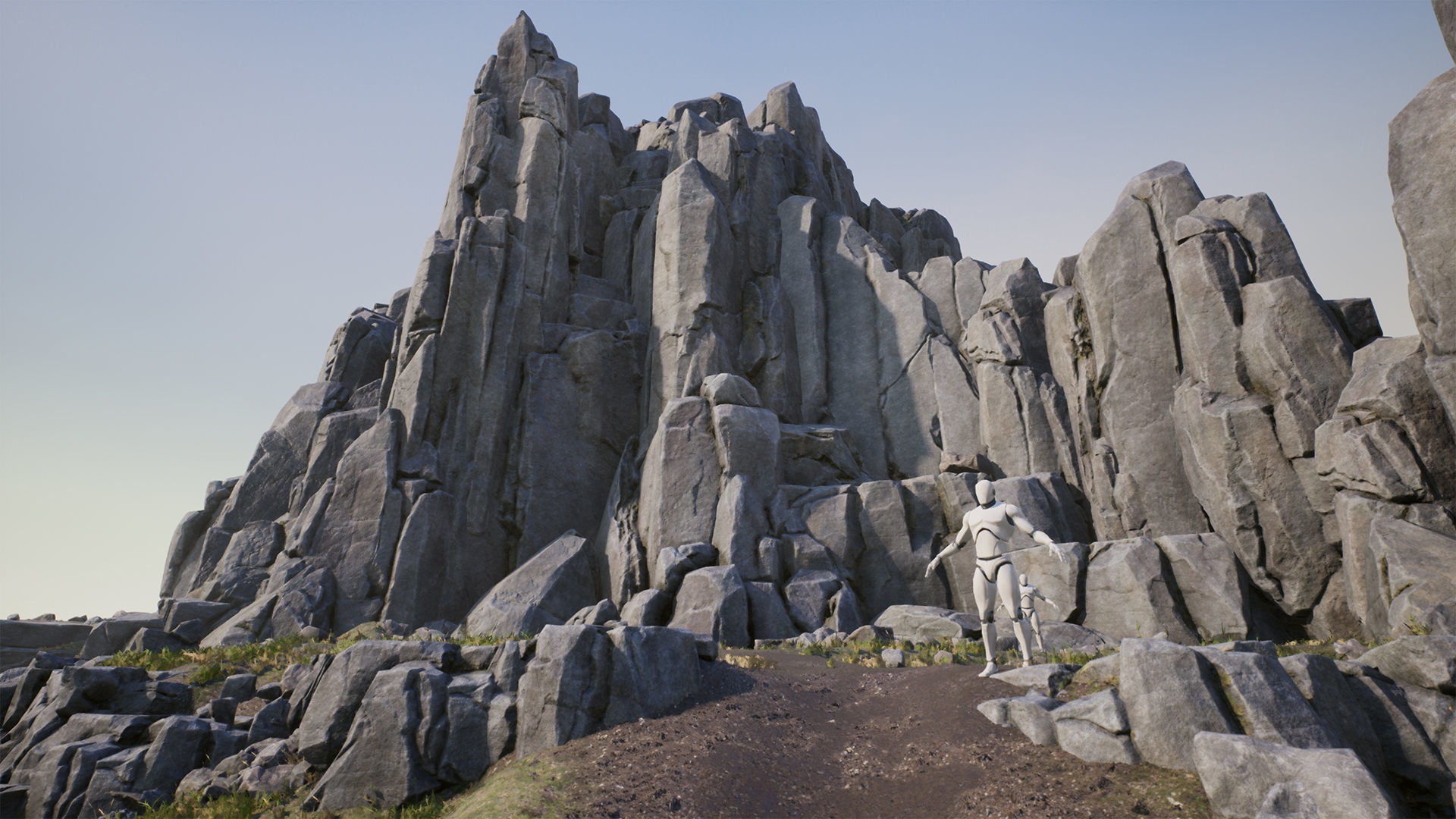 Modular Realistic Looking Cliffs and Rocks UE Low-poly 3D model_3
