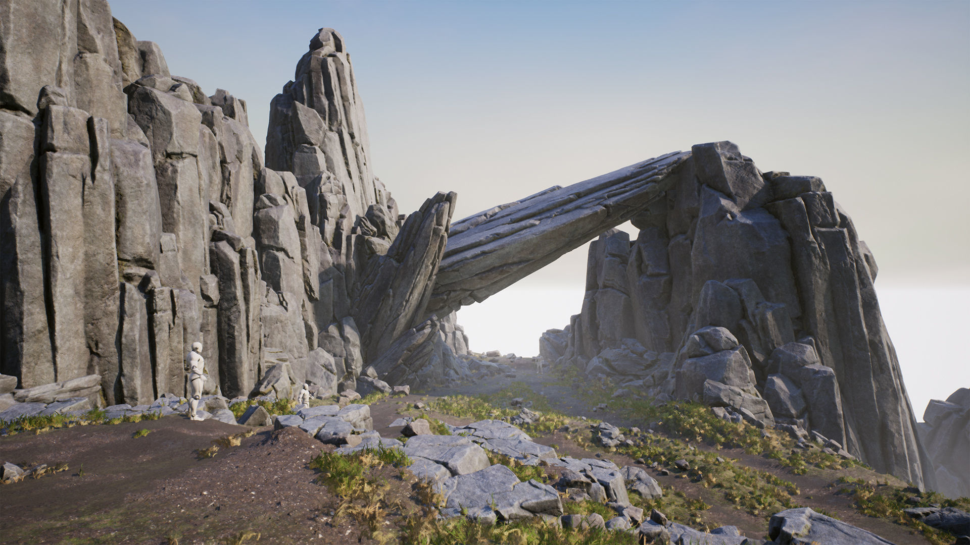 Modular Realistic Looking Cliffs and Rocks UE Low-poly 3D model_5