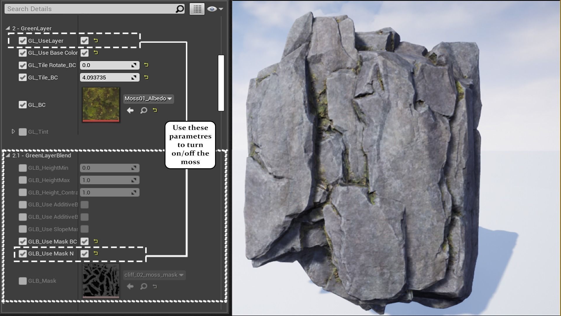 Modular Realistic Looking Cliffs and Rocks UE Low-poly 3D model_19