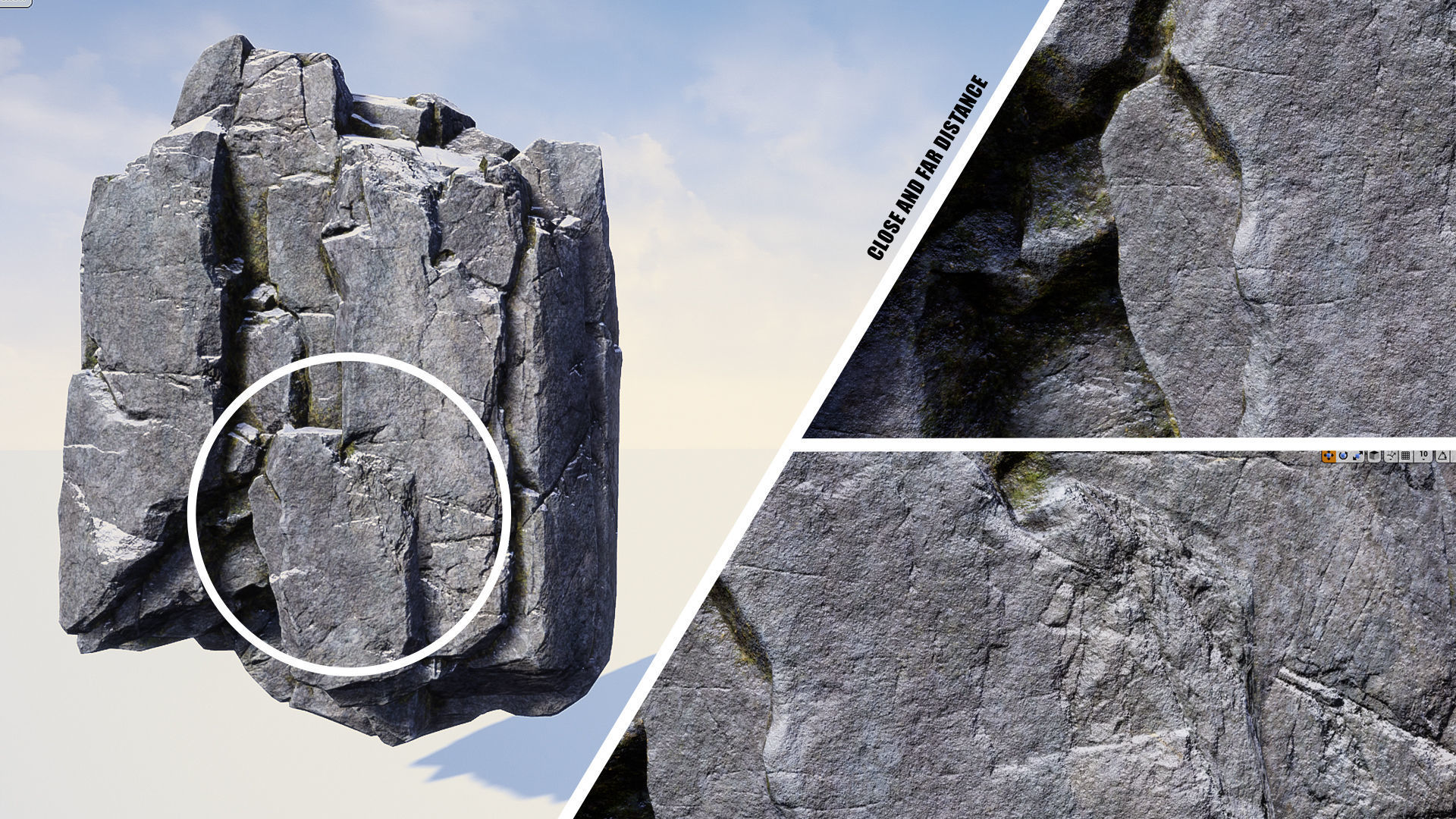 Modular Realistic Looking Cliffs and Rocks UE Low-poly 3D model_17
