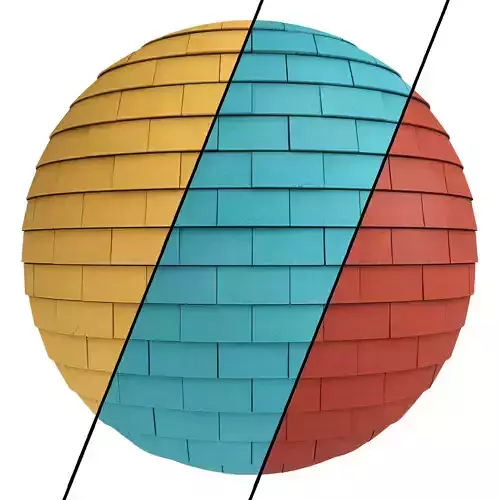 Roof Tile Materials 8- By 3 color Pbr By Sbsar 4k