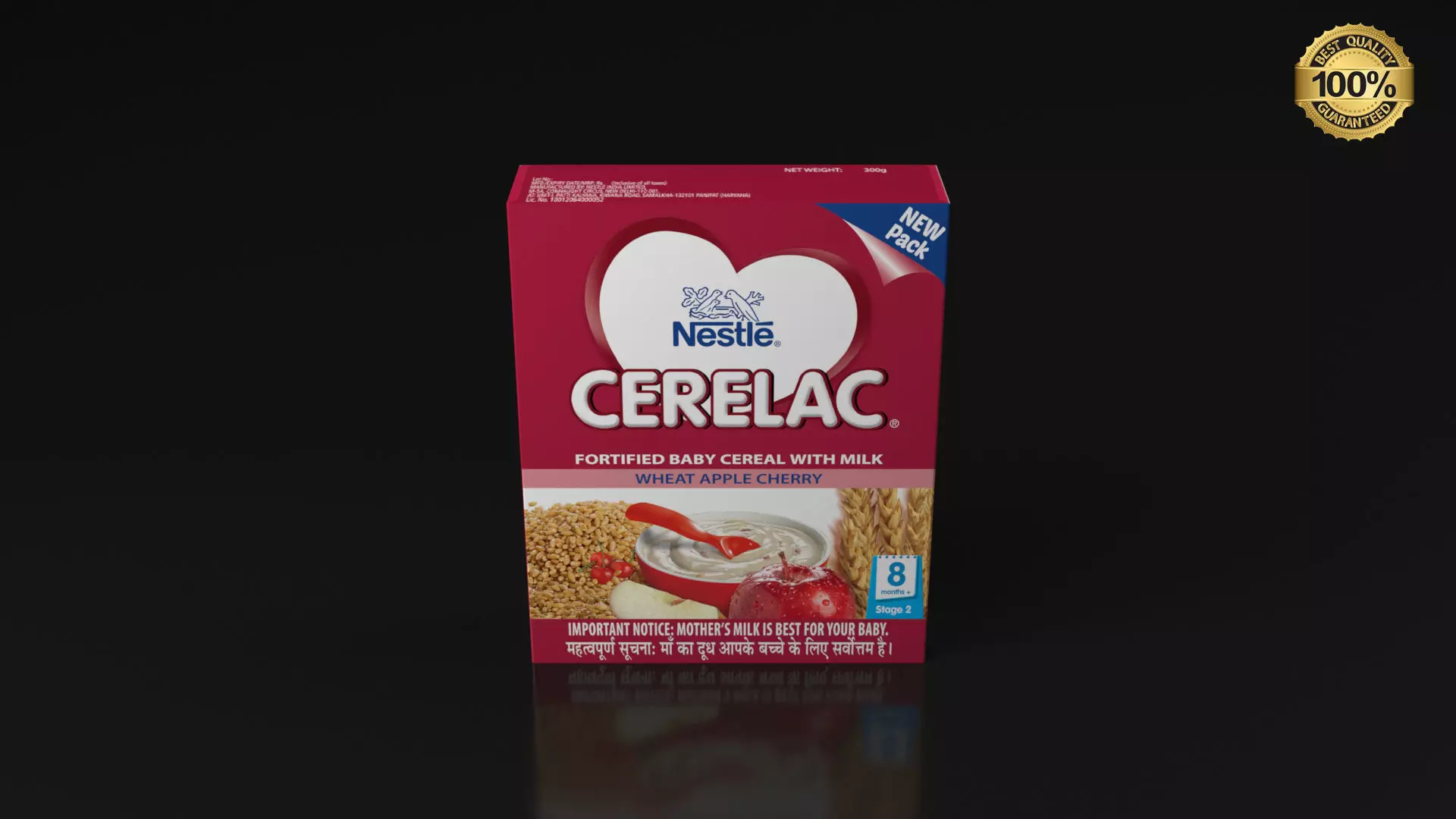 Nestle APPLE CHERRY STG-2 Cereal Box 3D model carton packaging 3D model_0