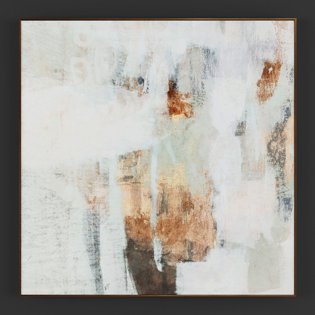 Pictures254 abstract painting in gold Low-poly 3D model_1