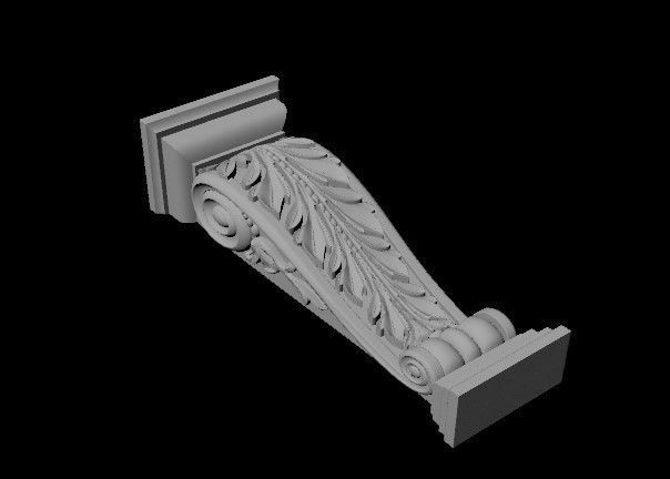 pilaster ornate corbel 3D model_2