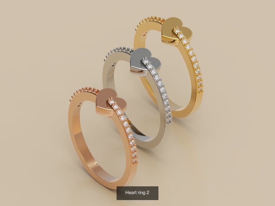 Collection of heart rings _8