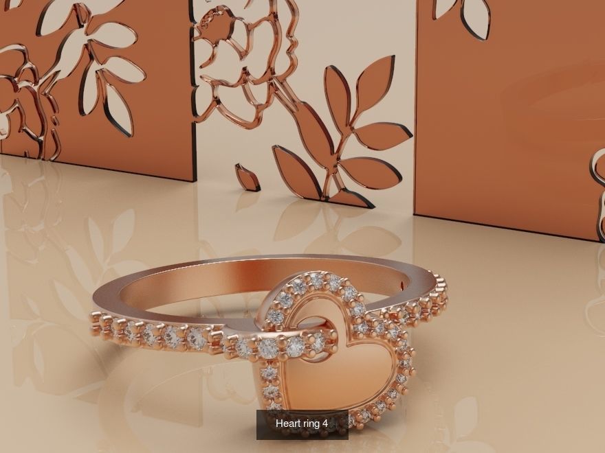 Collection of heart rings _11