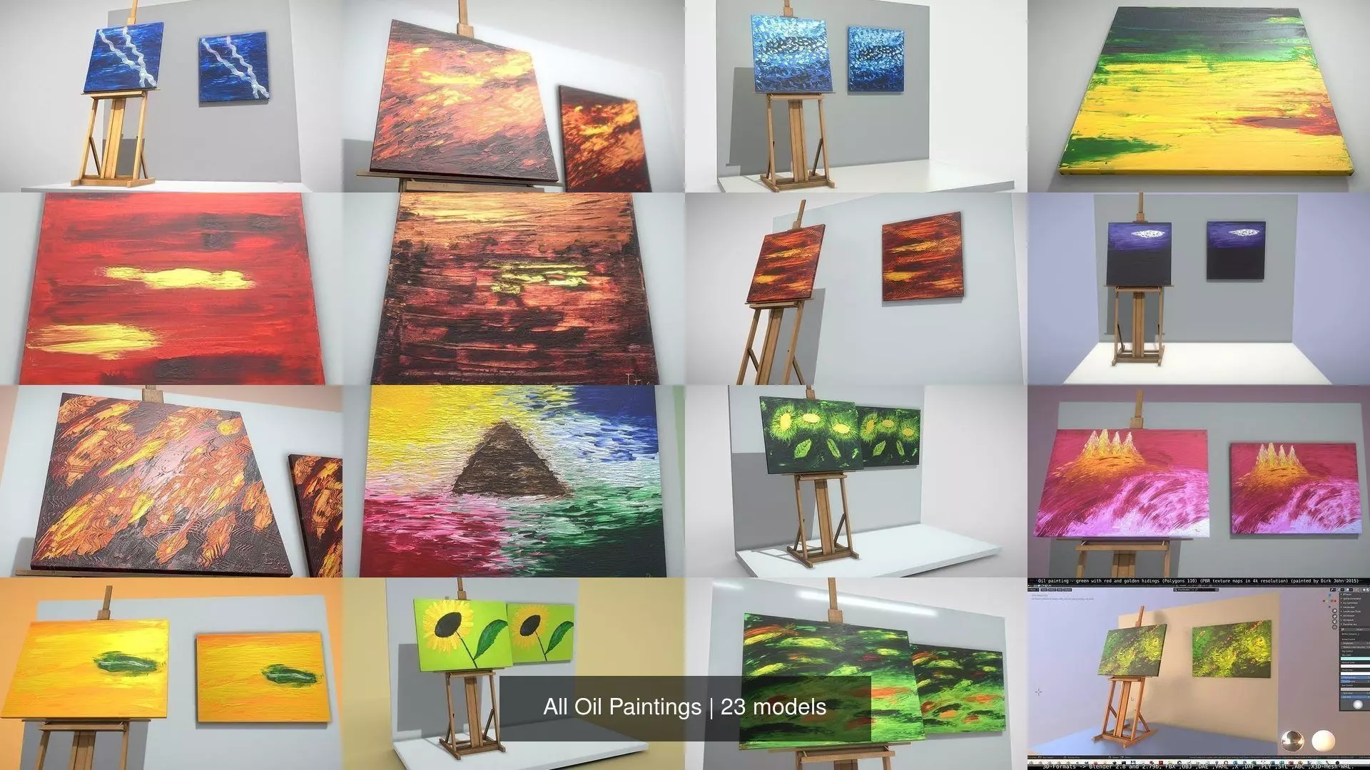 All Oil Paintings 3D Model Collection_0