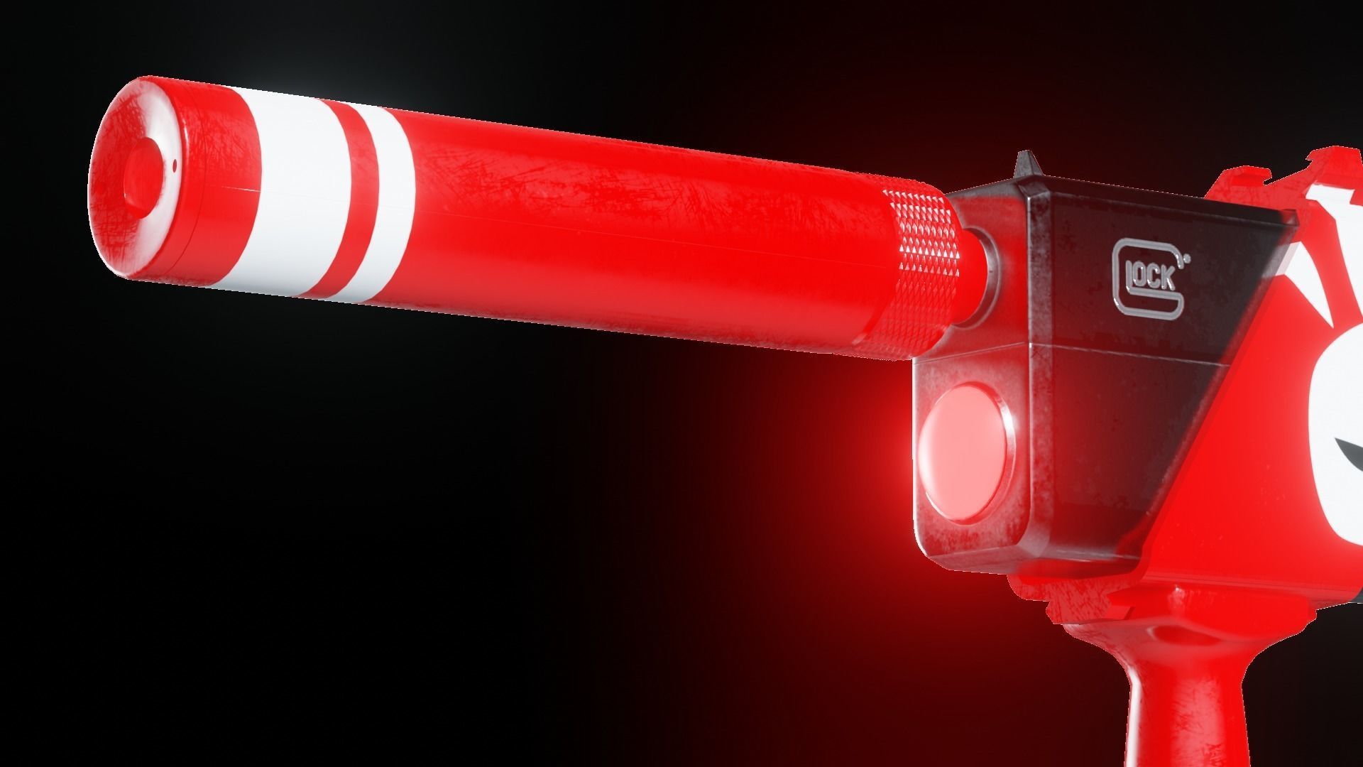 Glock A-152 energy pistol  Low-poly 3D model_6