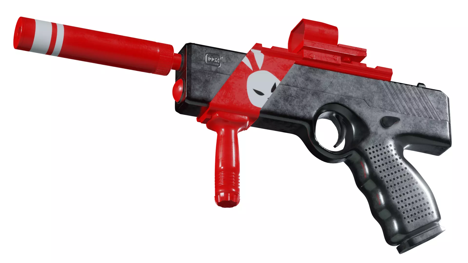 Glock A-152 energy pistol  Low-poly 3D model_0