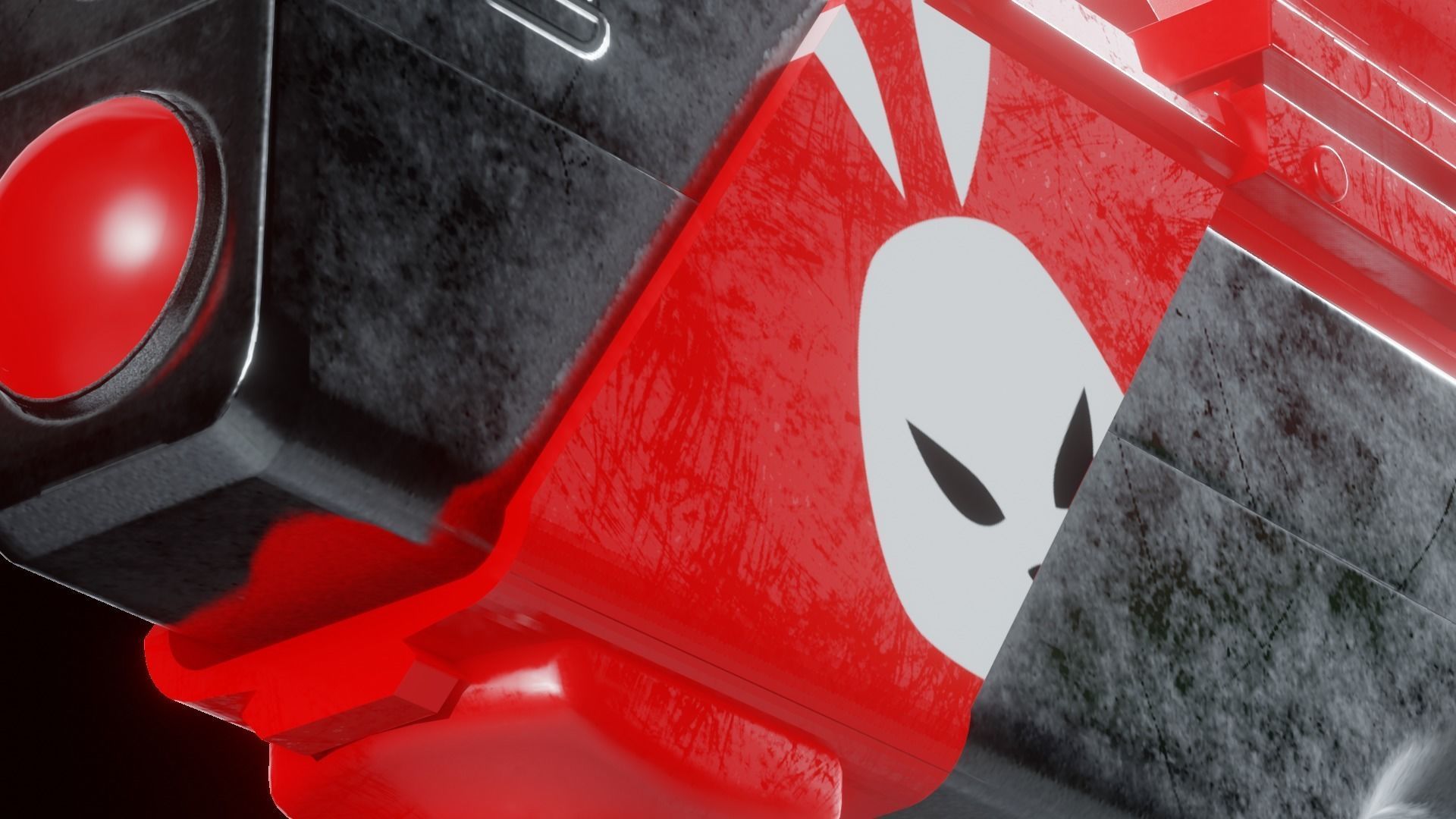 Glock A-152 energy pistol  Low-poly 3D model_1