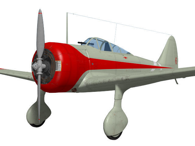 Nakajima Ki27 Nate Otsu 3D model_4
