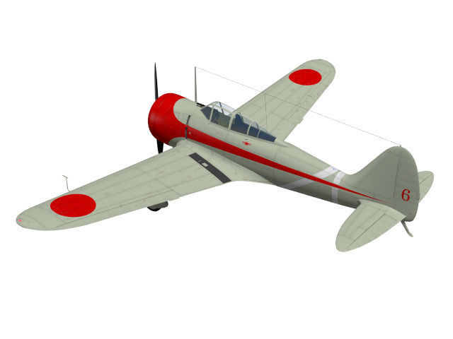 Nakajima Ki27 Nate Otsu 3D model_2