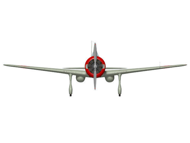 Nakajima Ki27 Nate Otsu 3D model_10