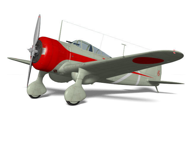 Nakajima Ki27 Nate Otsu 3D model_1