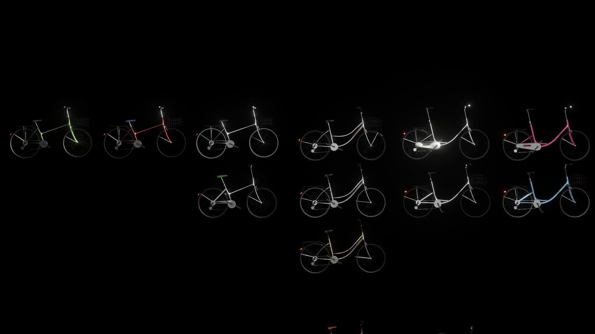 Bicycle Parking Scene 3D model_4