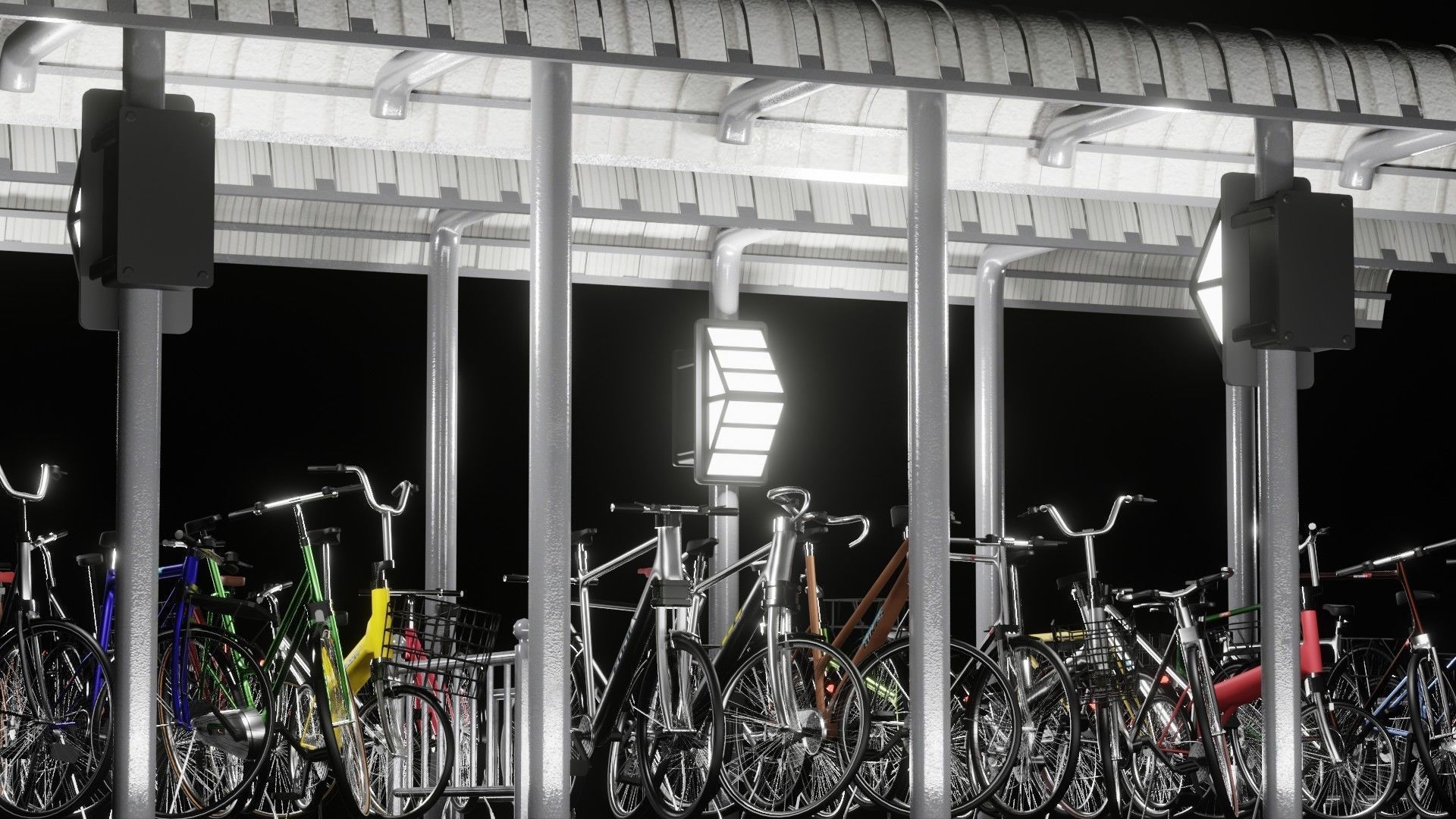Bicycle Parking Scene 3D model_14