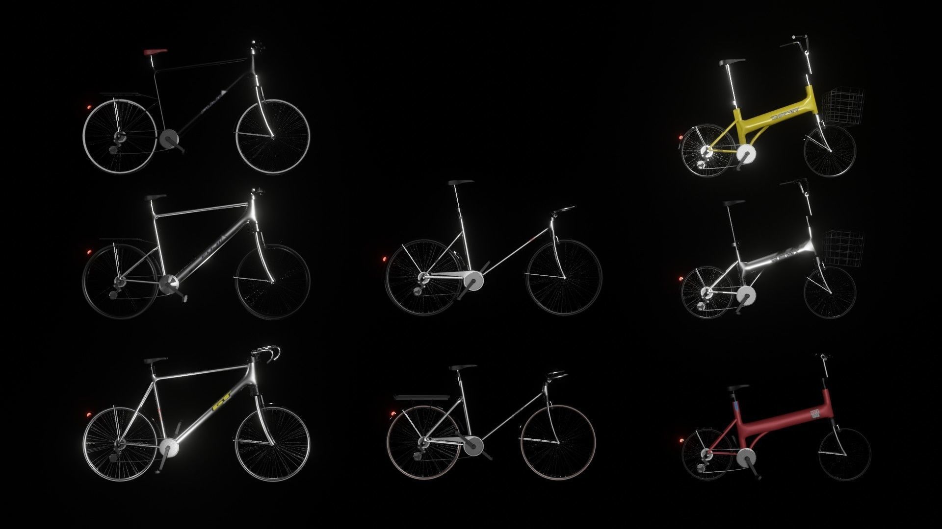 Bicycle Parking Scene 3D model_12