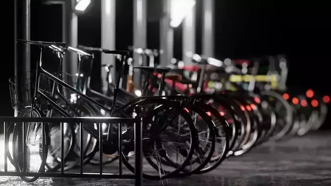 Bicycle Parking Scene