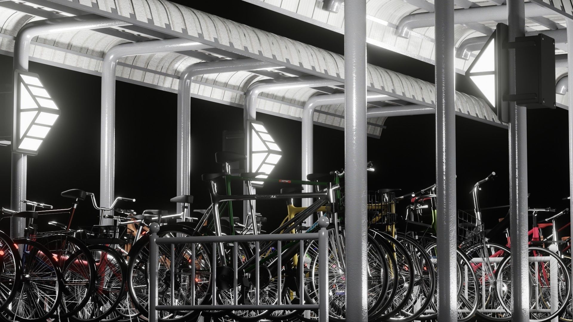 Bicycle Parking Scene 3D model_13