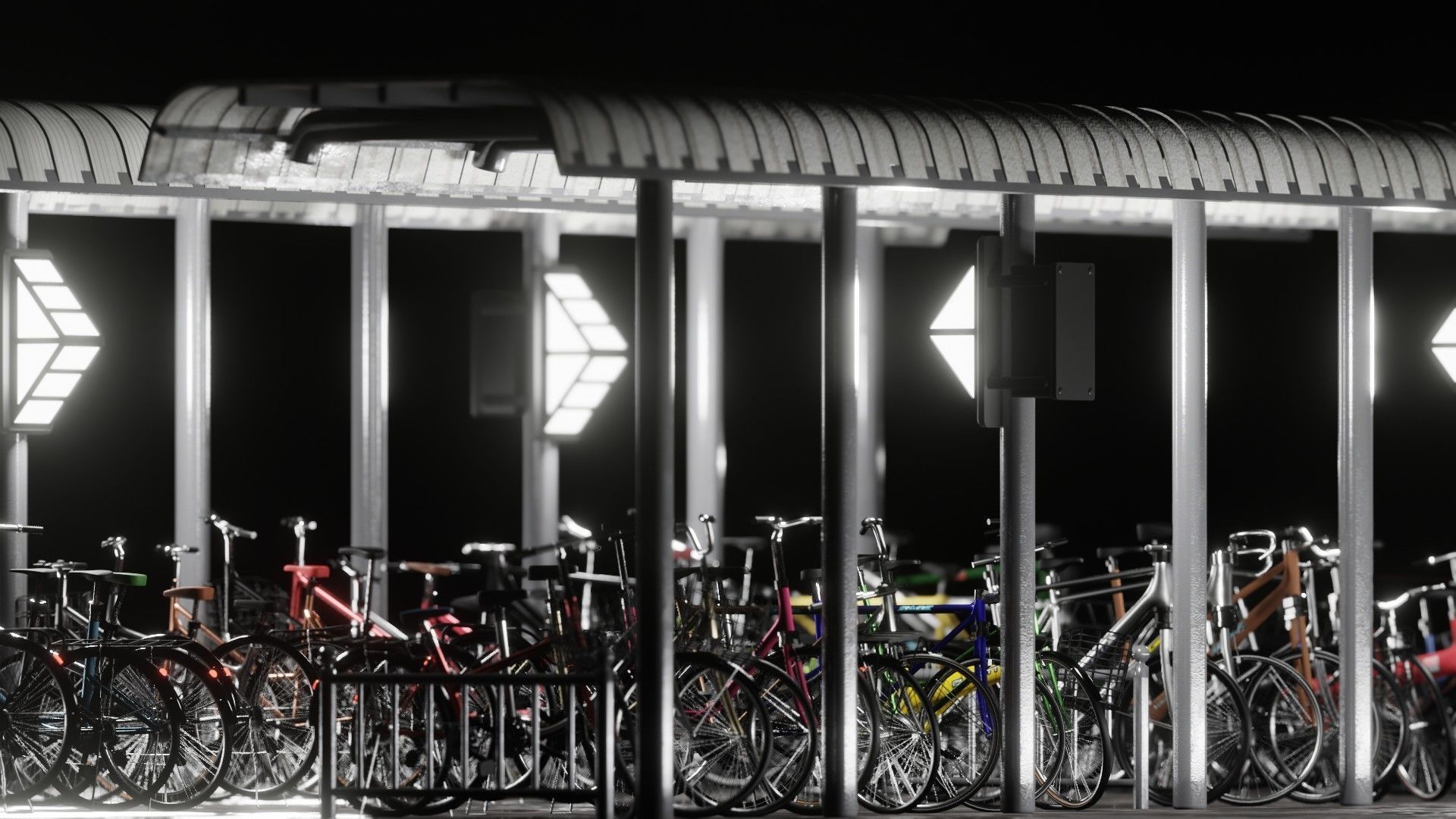 Bicycle Parking Scene 3D model_5