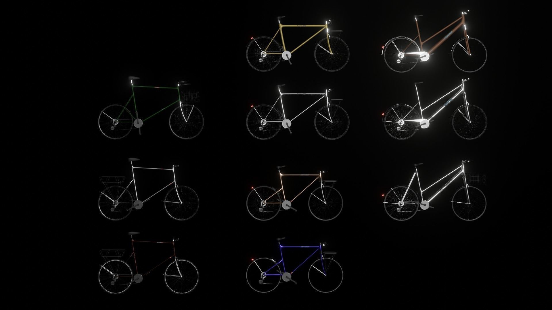 Bicycle Parking Scene 3D model_16