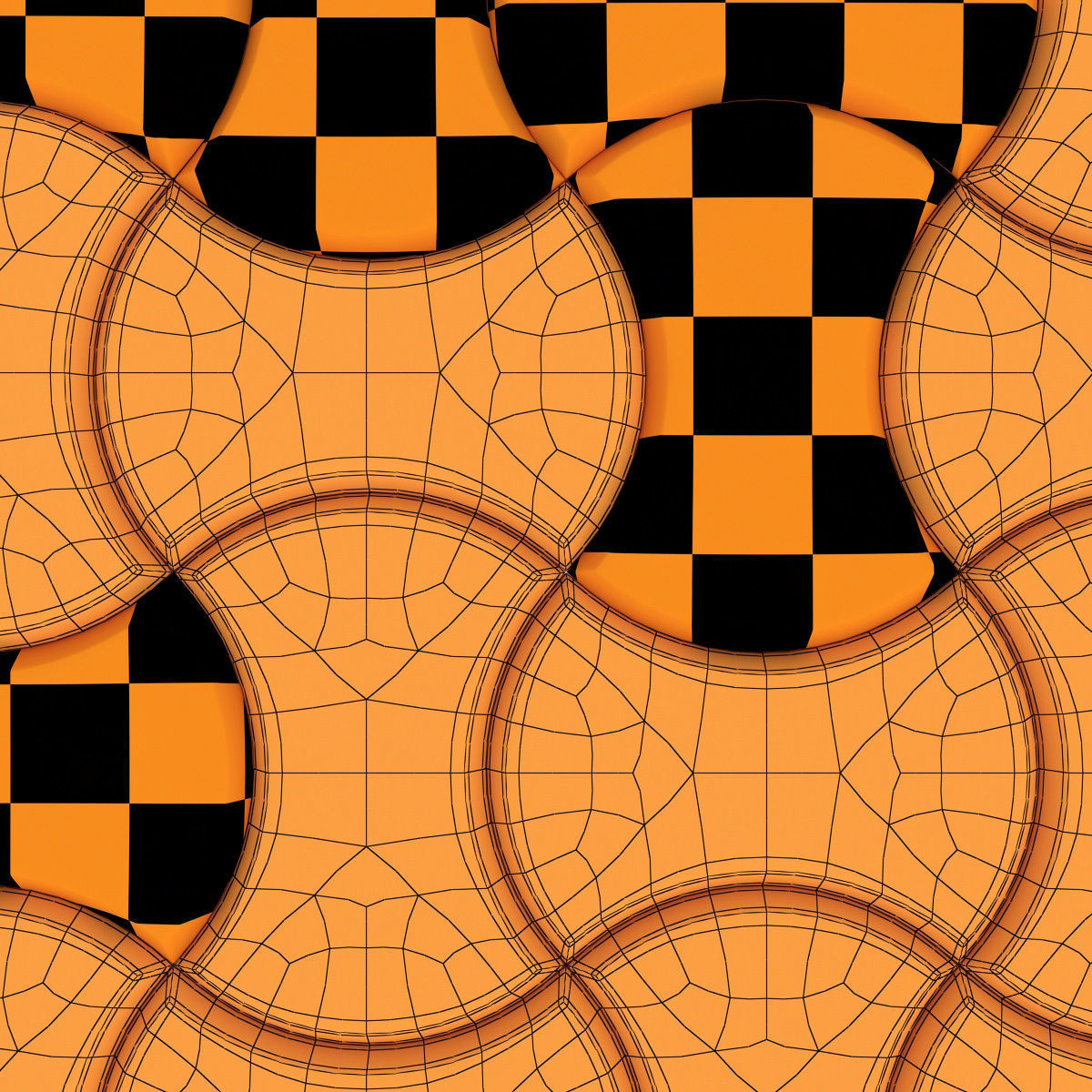 Paving stone color half Circle n2 3D model_23