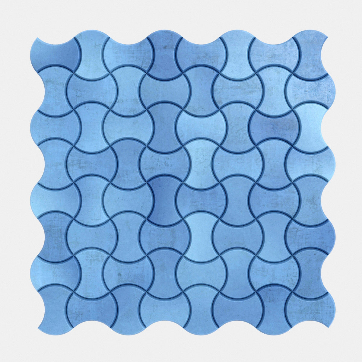 Paving stone color half Circle n2 3D model_14