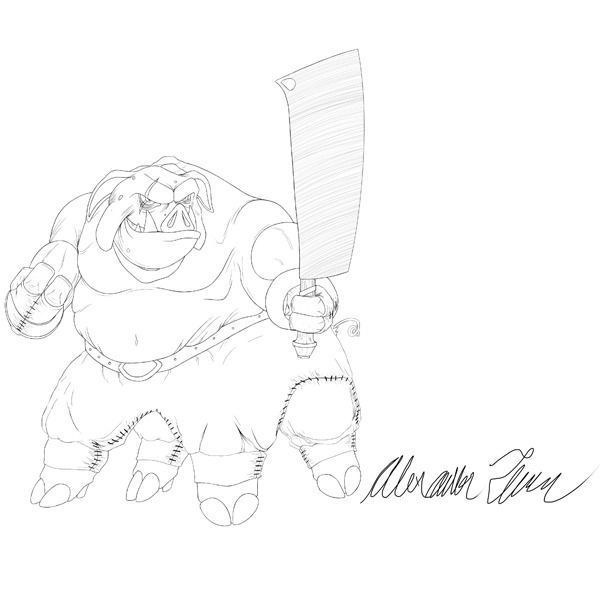 Pig-Man - Pig-Centaur - Pig-Butcher Free 3D print model_7