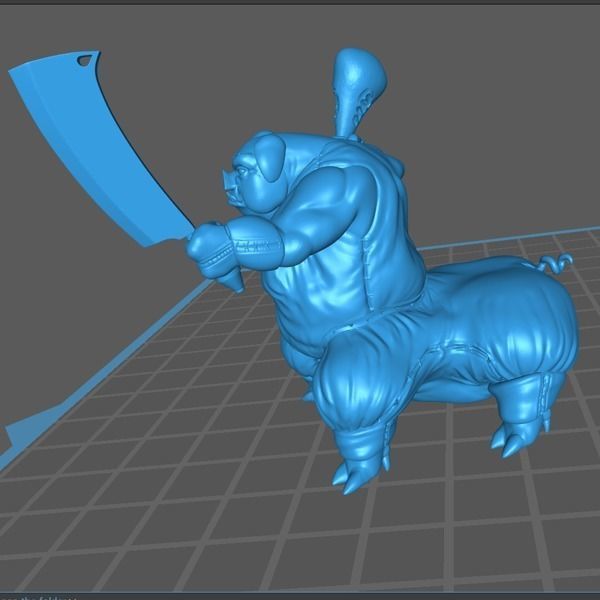 Pig-Man - Pig-Centaur - Pig-Butcher Free 3D print model_1