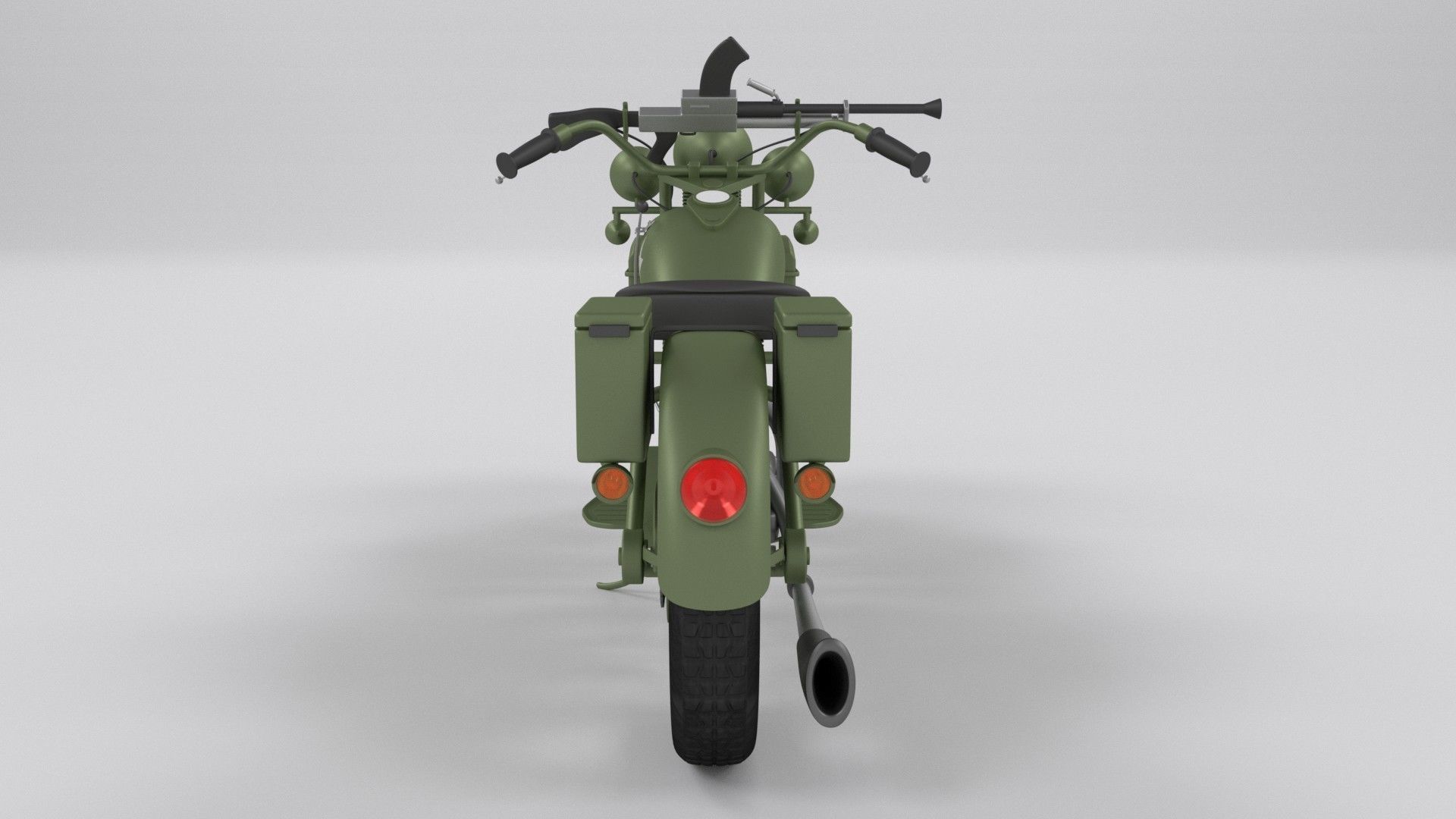 Harley Davidson WLA 1942 Low-poly 3D model_4