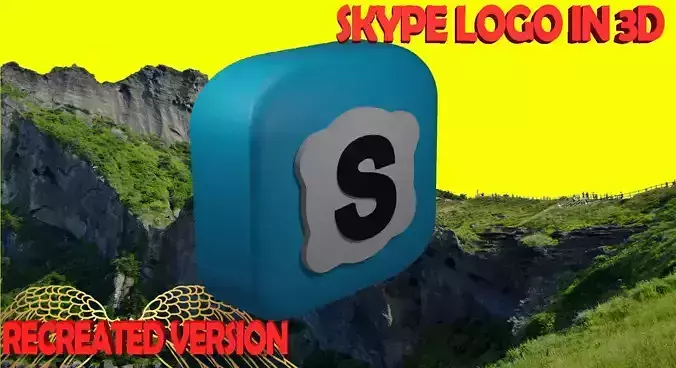 SKYPE LOGO IN 3D RECREATED VERSION