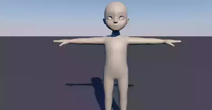 ONE CHARACTER of child human cartoon