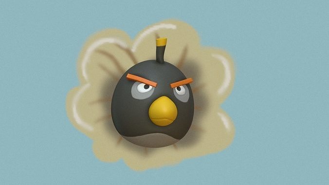 angry bird bomb Free 3D print model