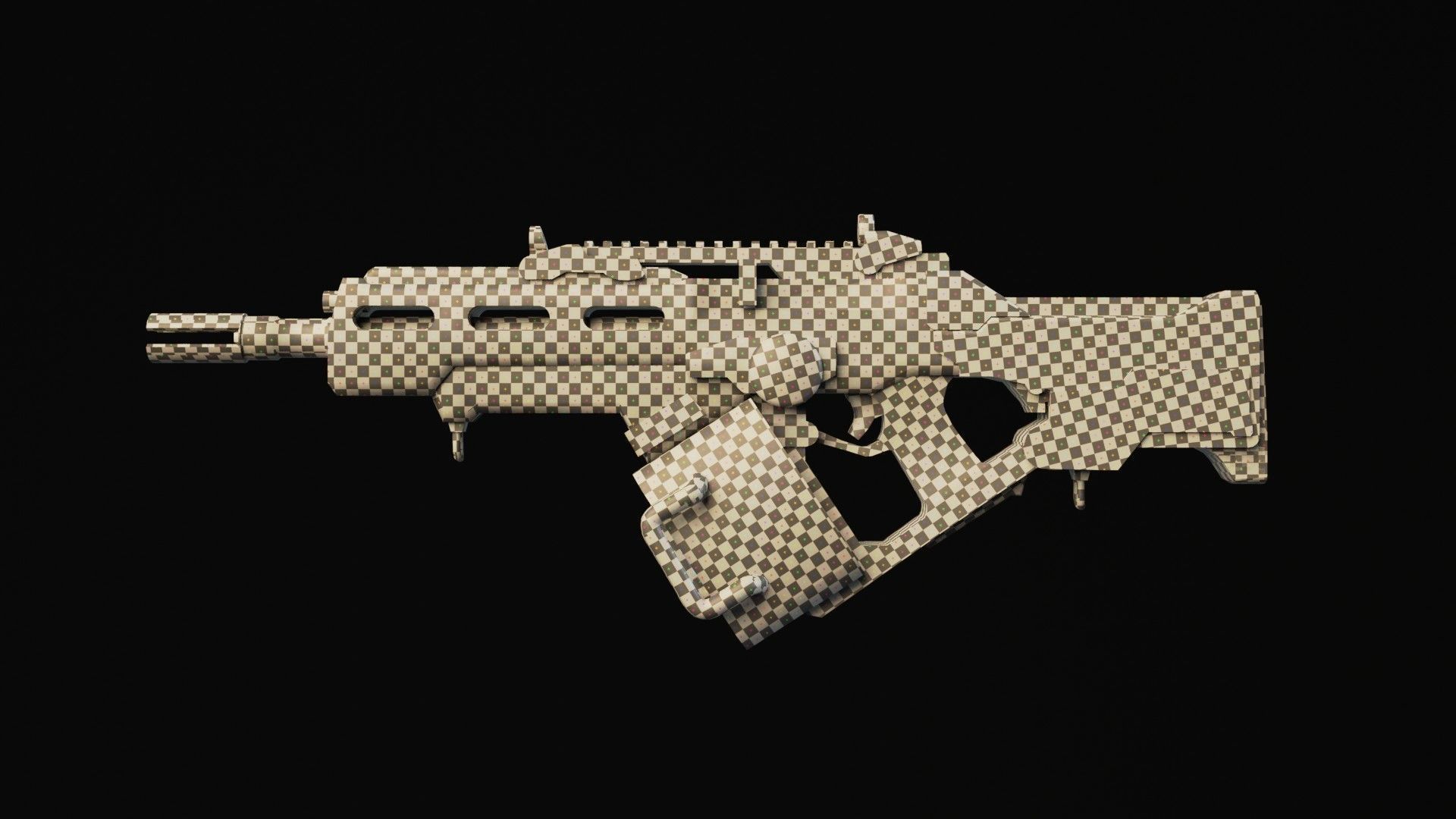 Rifle SciFi Game Ready - Oldrim Low-poly 3D model_2