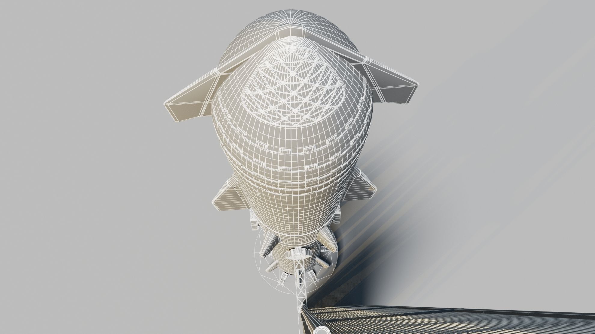 Starship Super Heavy and Tower Low-poly 3D model_18