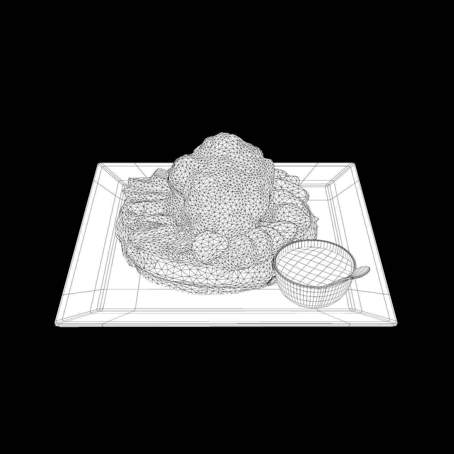 irreplaceable waffle Low-poly 3D model_13