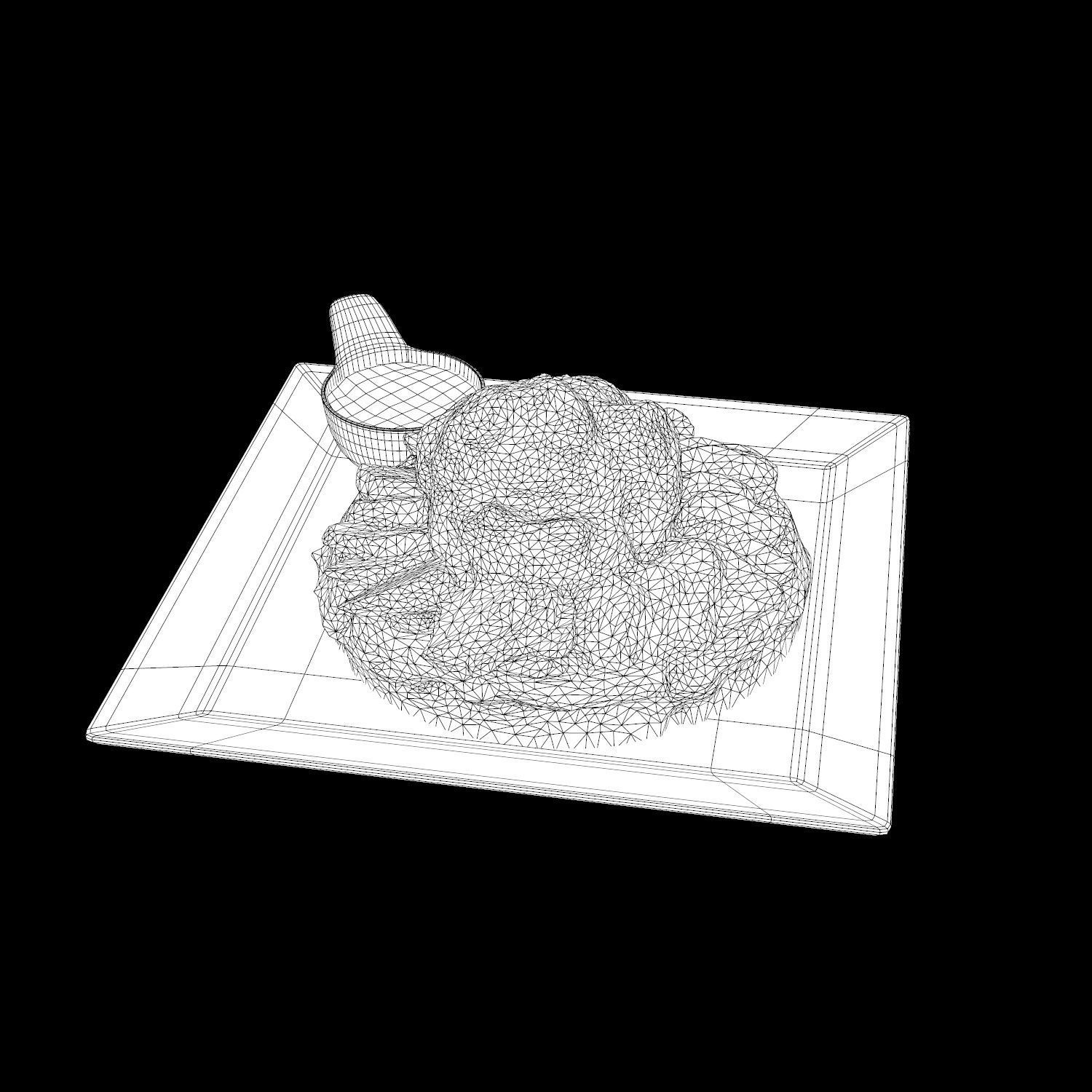 irreplaceable waffle Low-poly 3D model_15