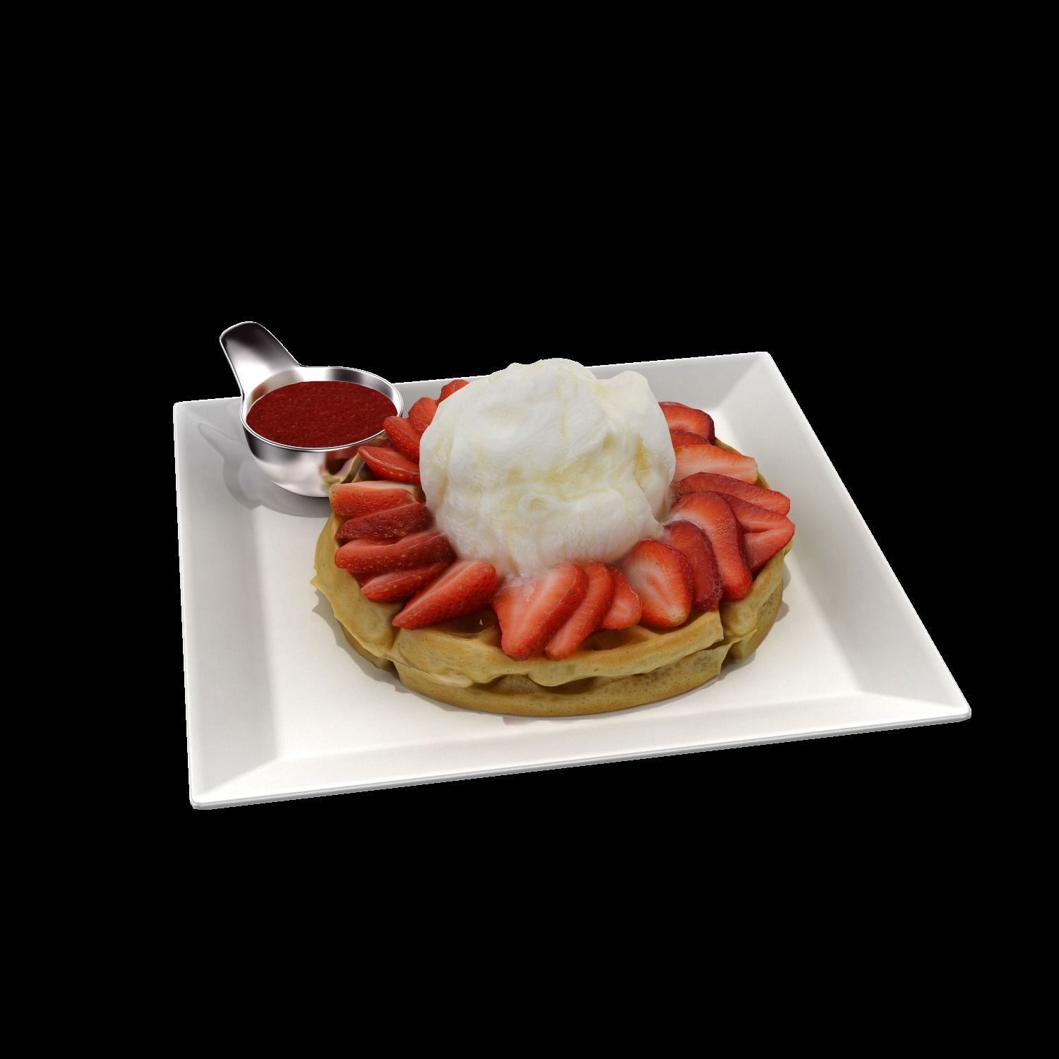 irreplaceable waffle Low-poly 3D model_10