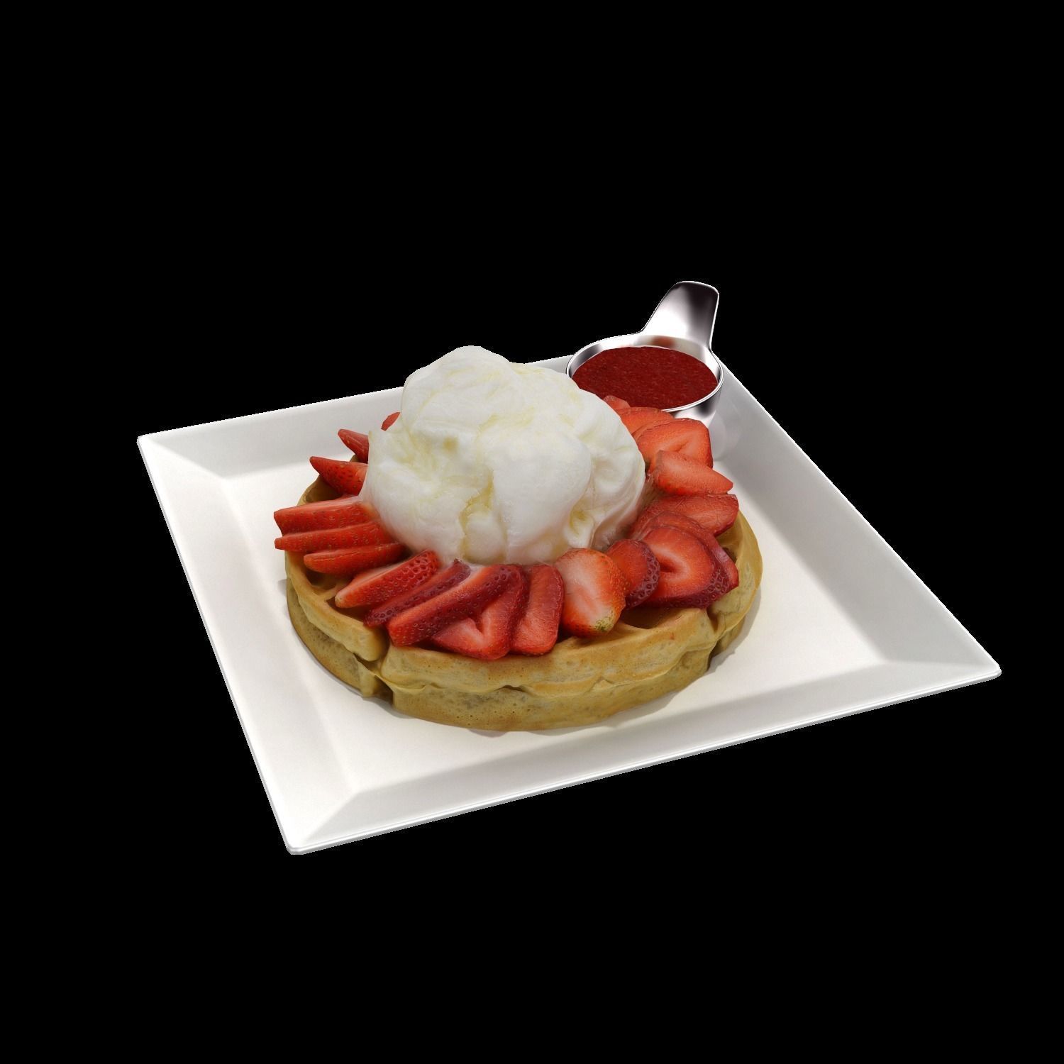 irreplaceable waffle Low-poly 3D model_9