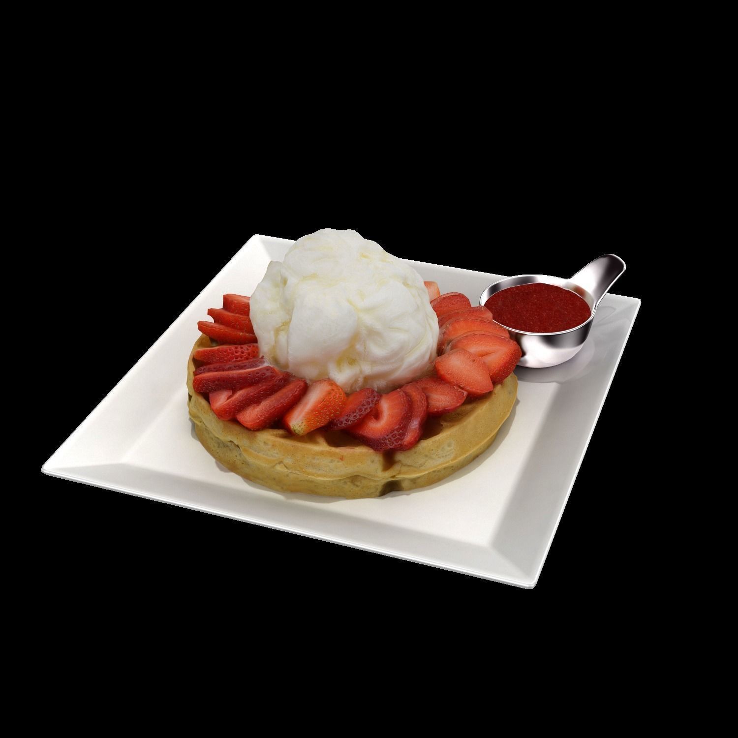 irreplaceable waffle Low-poly 3D model_8