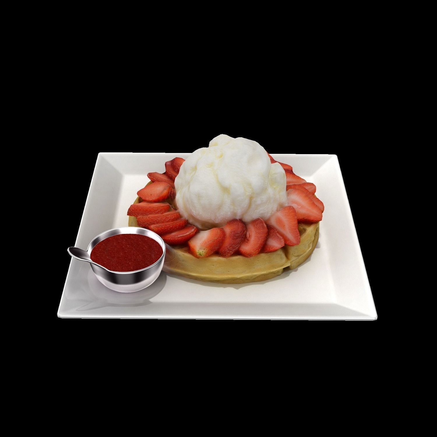 irreplaceable waffle Low-poly 3D model_6