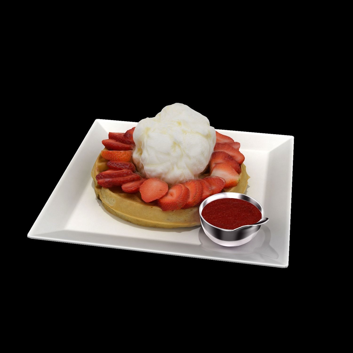 irreplaceable waffle Low-poly 3D model_7