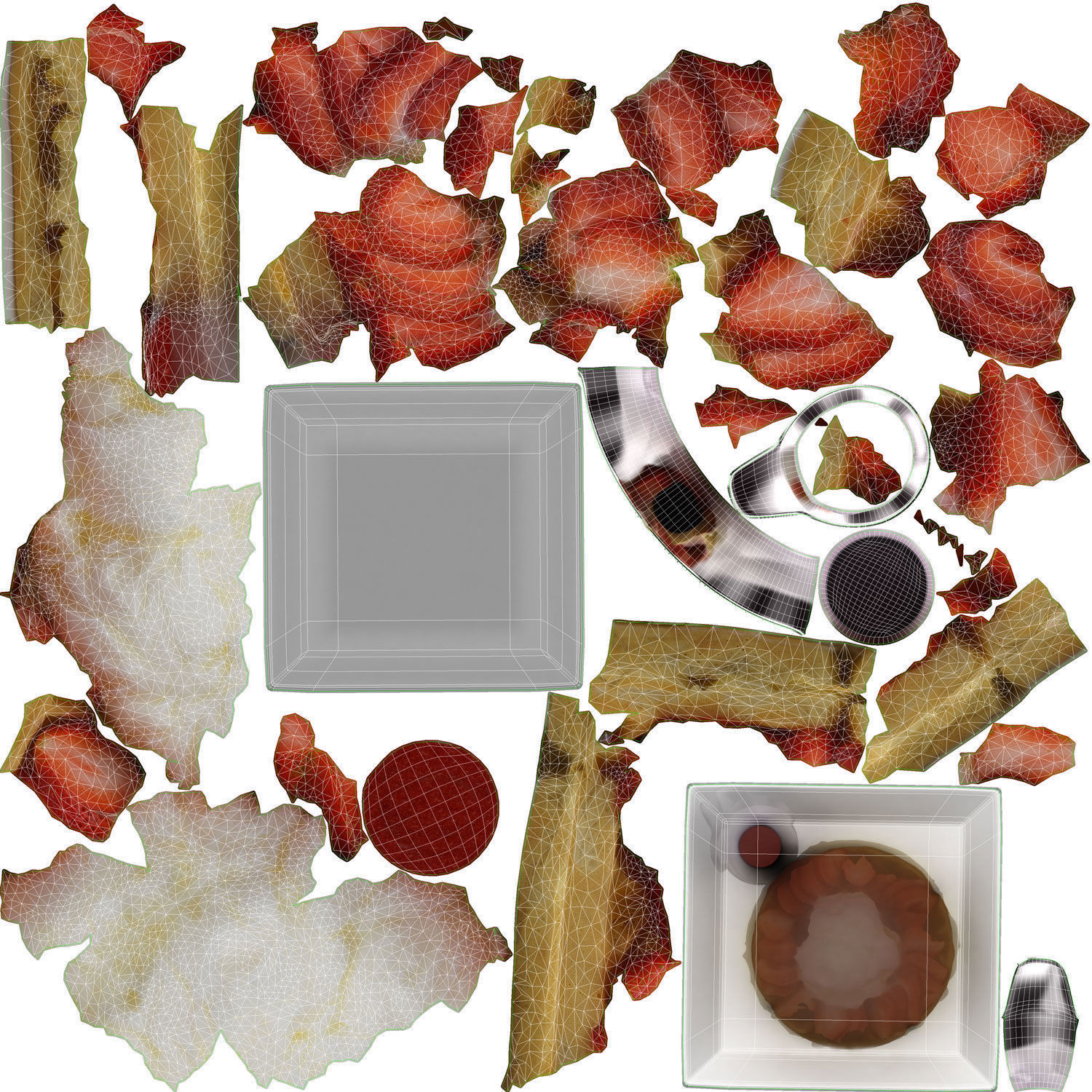 irreplaceable waffle Low-poly 3D model_11