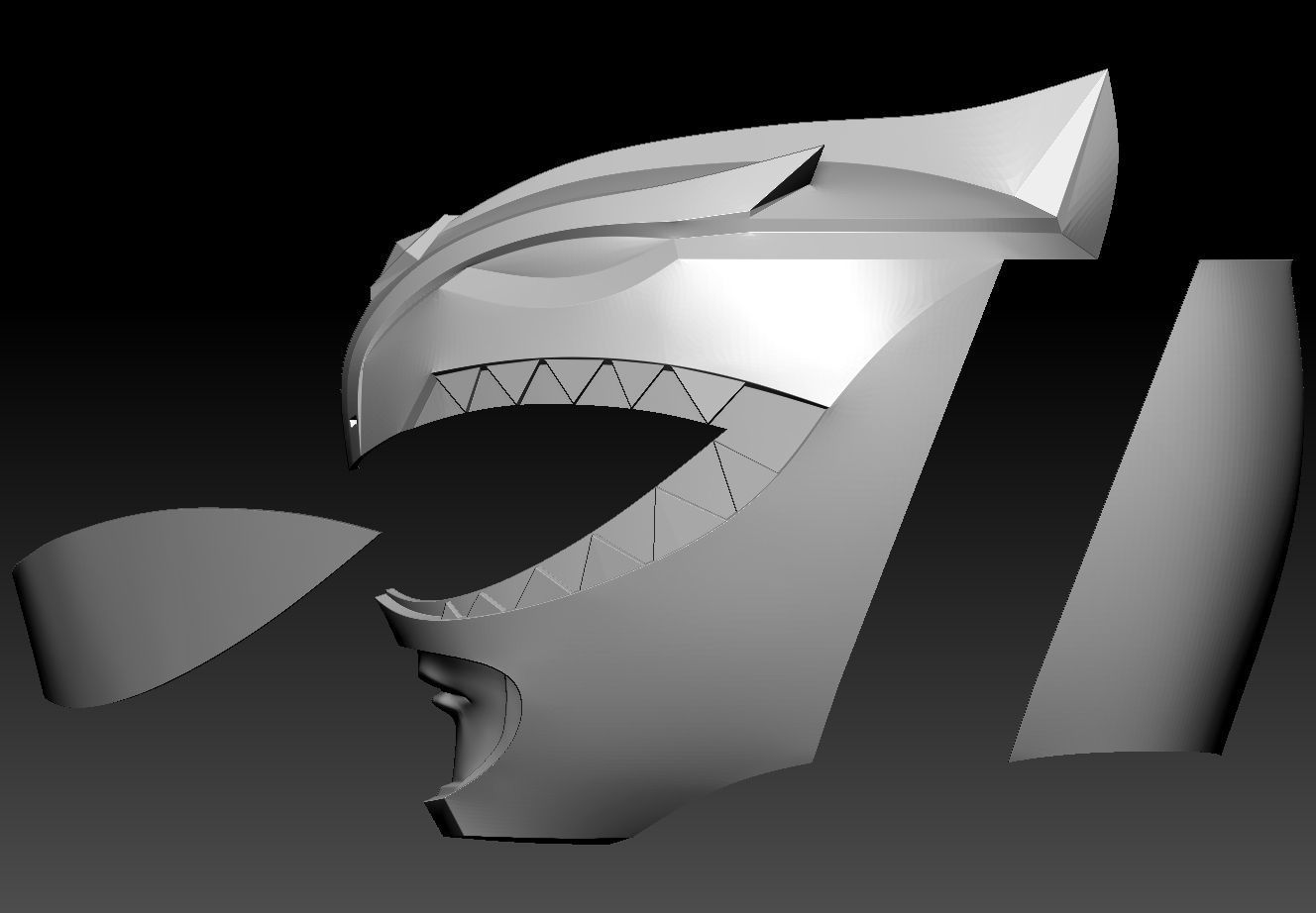 Green Ranger Helmet - Bat in the Sun Version 3D print model_2
