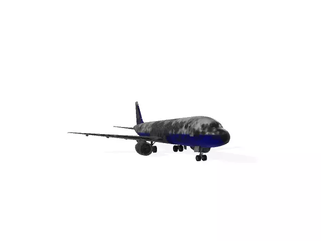 Burnt Airliner 3D model_0