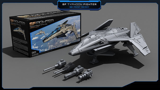 SF Typhoon Fighter - 3D print model 3D print model